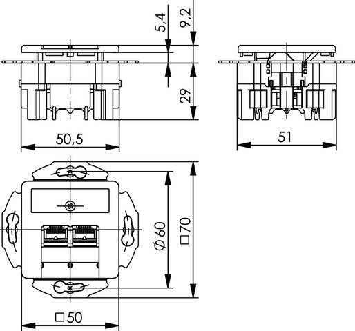 Telegärtner Anschlussdose Cat.6A apws 100022962