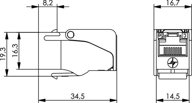 Telegärtner RJ45-Keystone 100023179