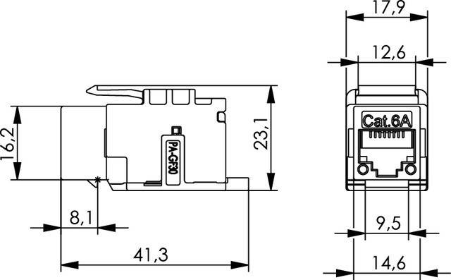 Telegärtner UMJ-Modul K Cat.6 T568 B 100023230