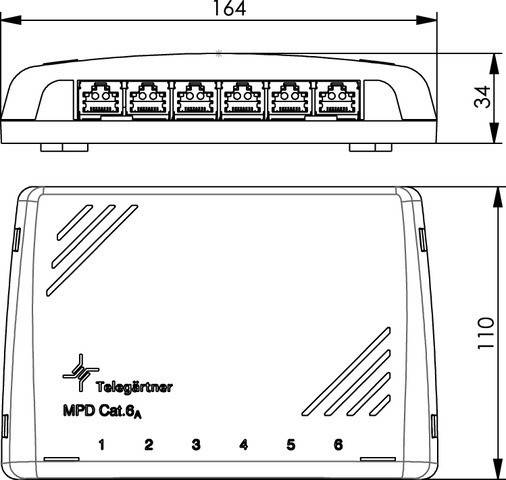 Telegärtner Mini-Verteiler ungeschirmt 100006990