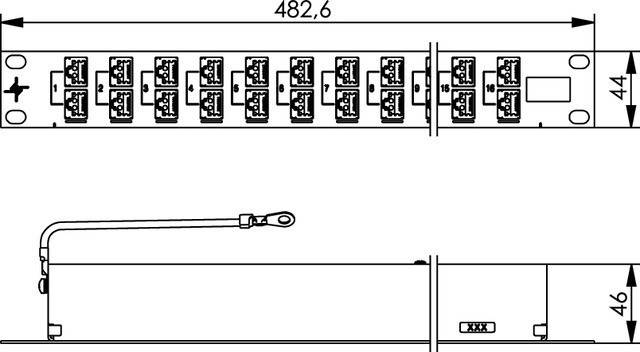 Telegärtner Cross Connect Panel Cat.6A 100007003