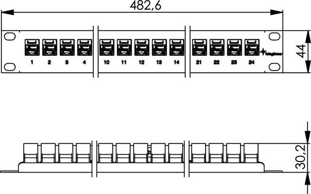 Telegärtner 19Z-Durchführungspanel 100007008