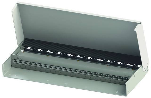 Telegärtner 100007019 24 Port Netzwerk-Patchpanel CAT 6a Reinweiß (RAL 9010) Bestückt