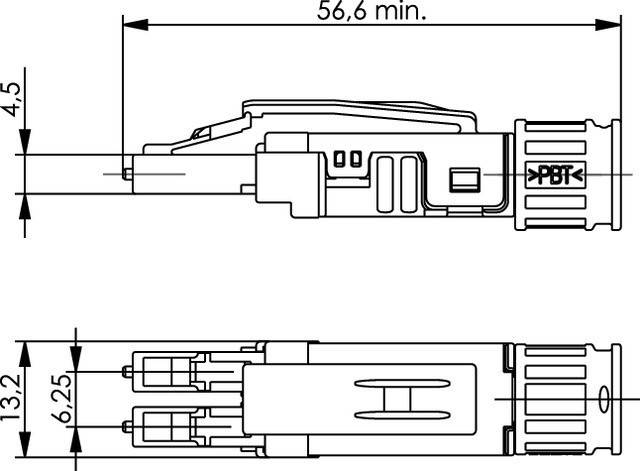 Telegärtner LC Duplex Stecker EasyGrip 100007114
