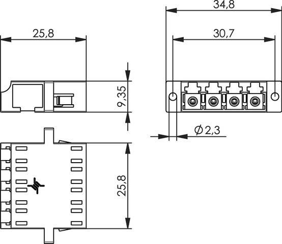 Telegärtner LC Quad Kupplung SM/MM 100007153