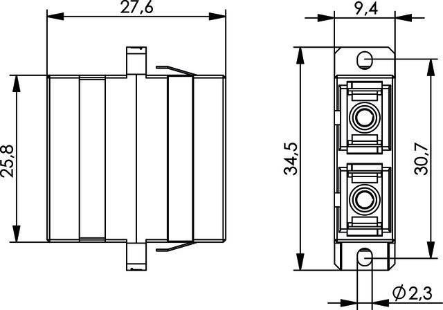 Telegärtner T-SC-Duplex-Kupplung 100007247