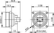 Telegärtner TOC Flanschset IP68 100007409