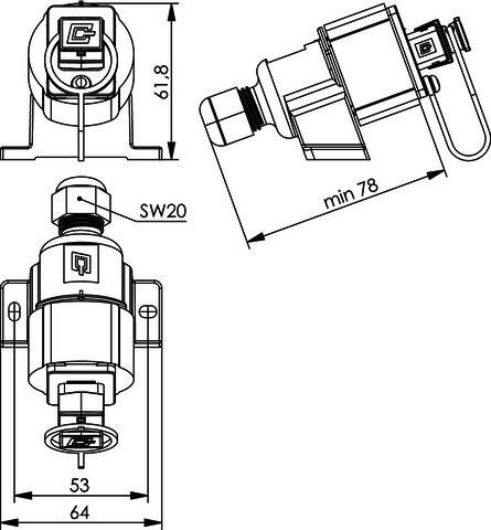 Telegärtner STX V4 Aufputzdose 100007442