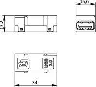 Telegärtner STX USB-Kupplung 100007535