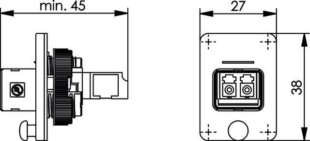 Telegärtner STX V4 Flanschset 100007575