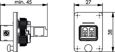 Telegärtner STX V4 Flanschset 100007574