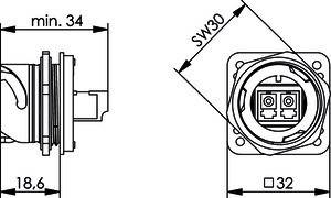 Telegärtner STX V1 Flanschset 100007576