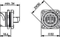 Telegärtner STX V1 Flanschset 100007578