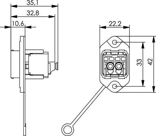 Telegärtner STX V14 Norm-Flanschset 100007580