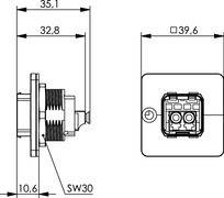 Telegärtner STXV14 RJ45 Zentr.-Flansch 100007582