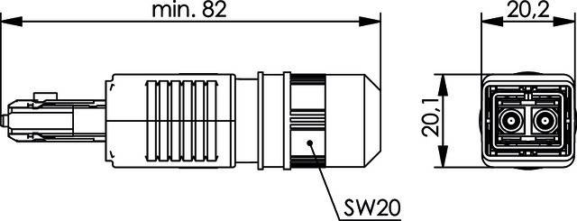 Telegärtner STX V4 2SC Steckerset 100007600