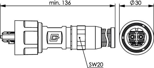 Telegärtner STX V1 2SC Steckerset 100007607