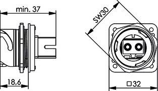 Telegärtner STX V1 Flanschset 100007623