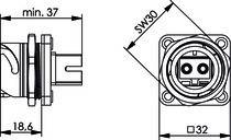 Telegärtner STX V1 Flanschset 100007625