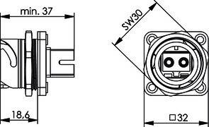 Telegärtner STX V1 Flanschset 100007626