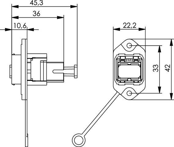 Telegärtner STX V14 Norm-Flanschset 100007627