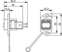 Telegärtner STX V14 Norm-Flanschset 100007627