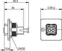 Telegärtner STXV14 RJ45 Zentr.-Flansch 100007629