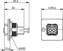 Telegärtner STXV14 RJ45 Zentr.-Flansch 100007630