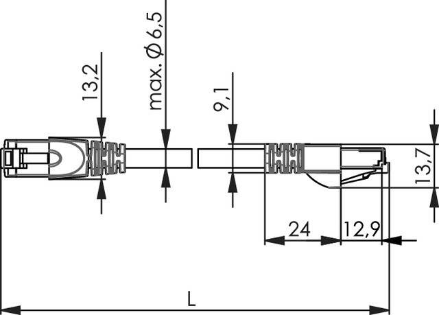 Telegärtner Patchk.S/FTP Cat.6A 100008101