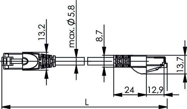 Telegärtner Patchkabel SF/UTP Cat.5 100008108