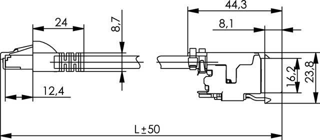 Telegärtner Patchk.Cat6A 10,0m CP-Link 100009013