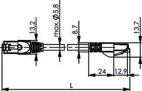 Telegärtner Patchkabel SF/UTP Cat5 100008281