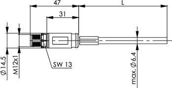Telegärtner STX M12x1 VL 100017404