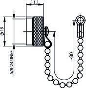 Telegärtner UHF-Abdeckkappe mit Kette 100021261