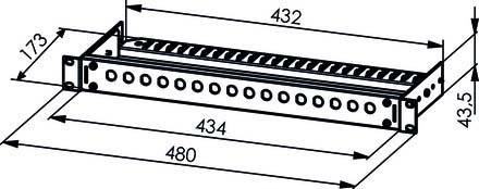 Telegärtner 19Z.BNC-Panel 1HE 100021713