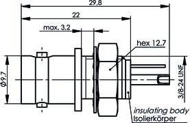 Telegärtner BNC-Einbaubuchse isoliert 100023436
