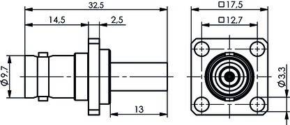 Telegärtner BNC-Kabelbuchse 100023380