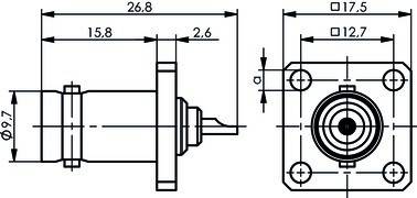 Telegärtner BNC-Flanschbuchse 100023397