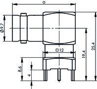 Telegärtner BNC-Winkelbuchse 100023418