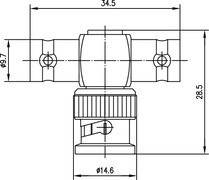 Telegärtner BNC T-Stück (F-M-F) 100023610