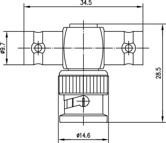 Telegärtner BNC T-Stück (F-M-F) 100023610