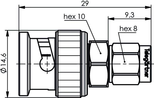 Telegärtner Adapter BNC-SMA (M-M) 100023638