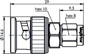 Telegärtner Adapter BNC-SMA (M-M) 100023638