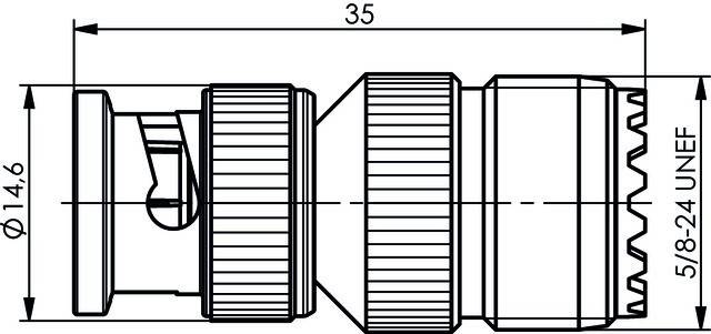 Telegärtner Adapter BNC auf UHF Sti-Bu 100023668