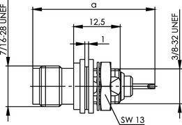 Telegärtner TNC-Einbaubuchse 50Ohm 100023759
