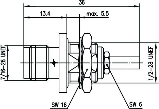 Telegärtner TNC-Einbaubuchse 50Ohm 100023770