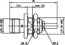 Telegärtner TNC-Einbaubuchse 50Ohm 100023770