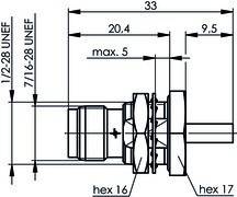 Telegärtner TNC-Einbaubuchse 50Ohm 100023771