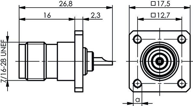 Telegärtner TNC-Flanschbuchse löt 100023800
