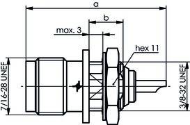 Telegärtner TNC-Einbaubuchse löt 50Ohm 100023801